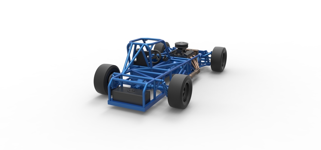 Small Block Supermodified race car Base 1:25 3D Print 534359