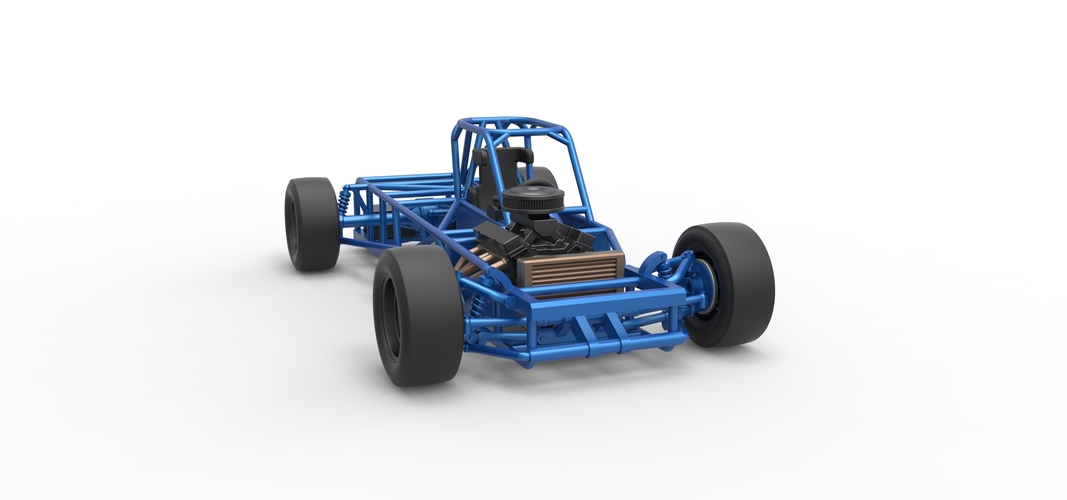 Small Block Supermodified race car Base 1:25 3D Print 534365