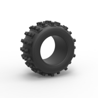 Small Dune buggy rear tire 31 Scale 1:25 3D Printing 534386