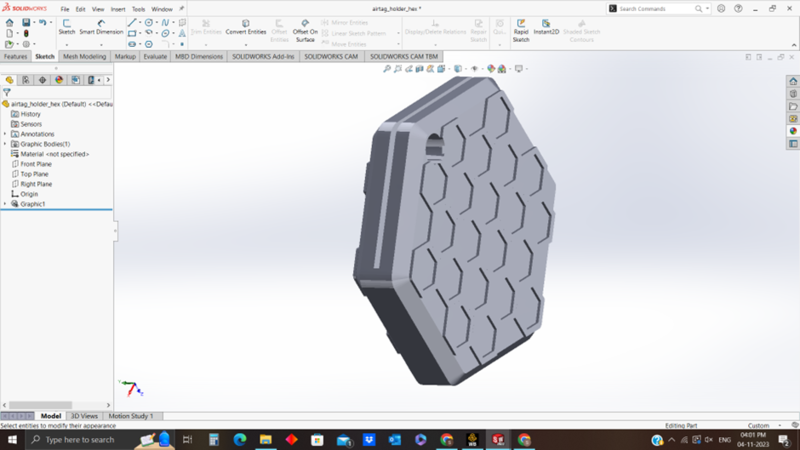Bee hive shaped air tag holder