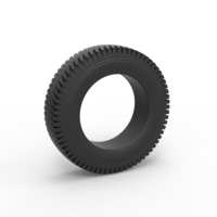 Semi truck tire 8 Scale 1:25 - Thumbnail 1