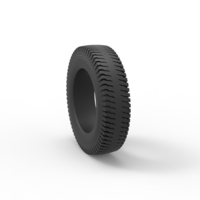 Semi truck tire 8 Scale 1:25 - Thumbnail 8