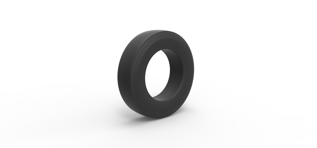 Semi truck slick tire Scale 1:25 3D Print 534519