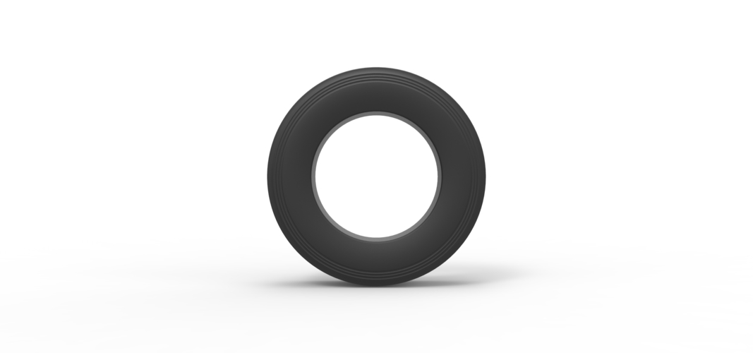 Semi truck slick tire Scale 1:25 3D Print 534522