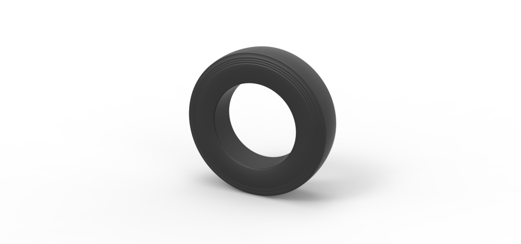 Semi truck slick tire Scale 1:25 3D Print 534524