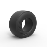 Dragster rear tire during start Scale 1:25 - Thumbnail 2