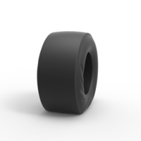 Dragster rear tire during start Scale 1:25 - Thumbnail 3