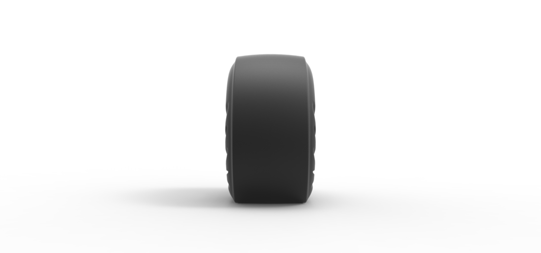 Dragster rear tire during start Scale 1:25 3D Print 534555