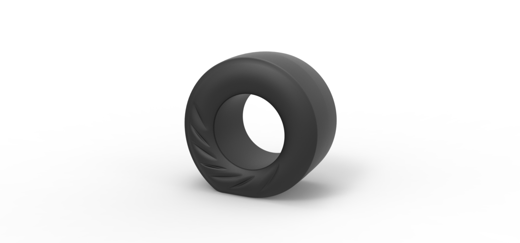 Dragster rear tire during start Scale 1:25 3D Print 534558