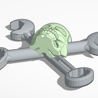 Small Skull And Cross Wrench 3D Printing 534562