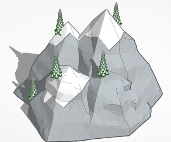 Mountain With Trees 3D Print 534563