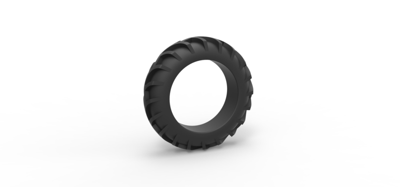 Tractor tire 19 Scale 1:25