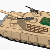 Small M1 Abrams (Remake) 3D Printing 534597