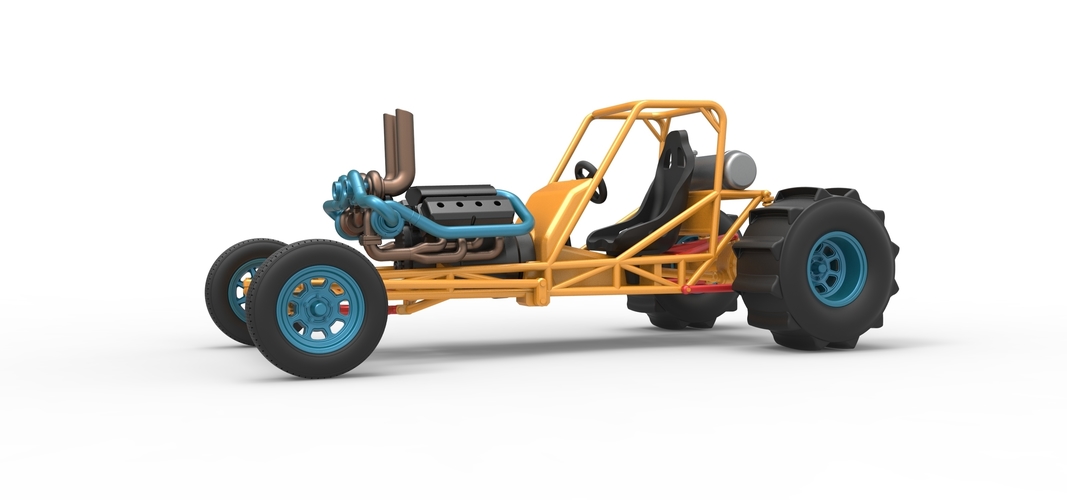 Dirt Dragster Scale 1:25 3D Print 534609