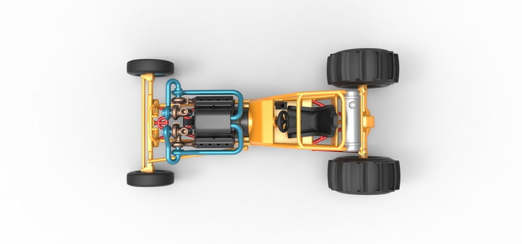 Dirt Dragster Scale 1:25 3D Print 534618