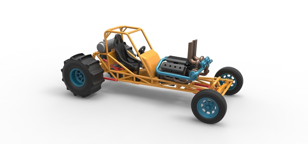 Dirt Dragster Scale 1:25 3D Print 534626