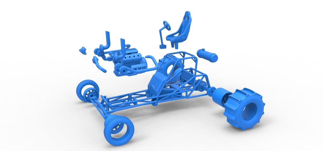 Dirt Dragster Scale 1:25 3D Print 534628