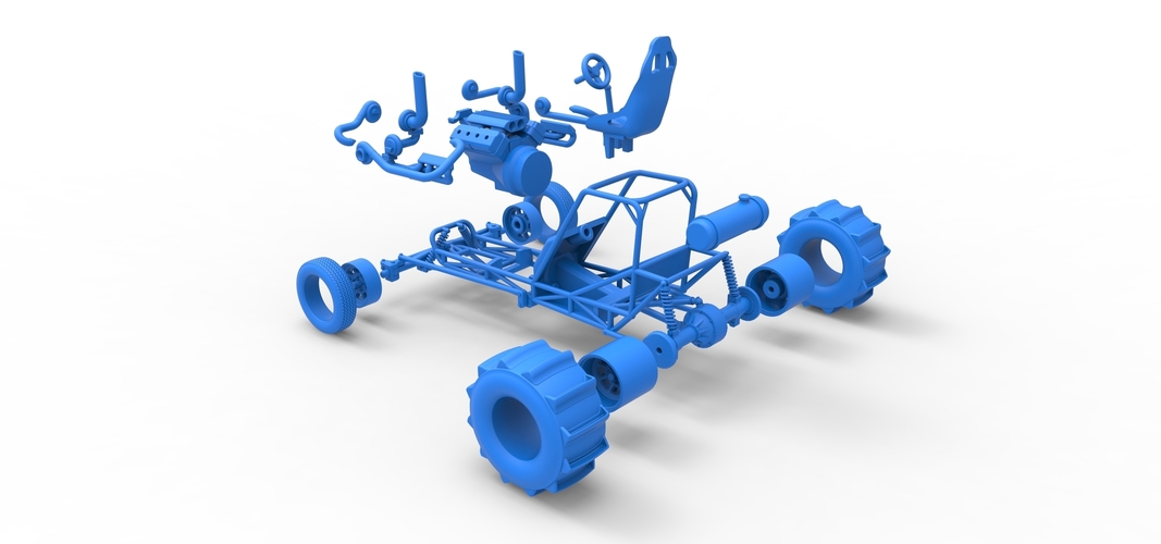 Dirt Dragster Scale 1:25 3D Print 534632