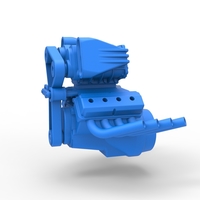 Engine V8 with double supercharger V7 Scale 1:25 - Thumbnail 1