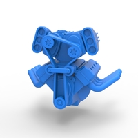 Engine V8 with double supercharger V7 Scale 1:25 - Thumbnail 3