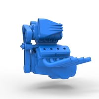 Engine V8 with double supercharger V7 Scale 1:25 - Thumbnail 7