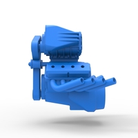 Engine V8 with double supercharger V7 Scale 1:25 - Thumbnail 8