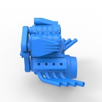 Engine V8 with double supercharger V7 Scale 1:25 - Thumbnail 9