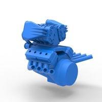 Engine V8 with double supercharger V7 Scale 1:25 - Thumbnail 10