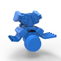 Engine V8 with double supercharger V7 Scale 1:25 - Thumbnail 11