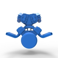 Engine V8 with double supercharger V7 Scale 1:25 - Thumbnail 12