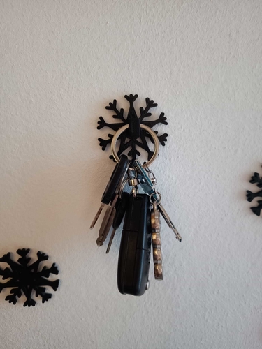 Keyholder Snowflake, Schlüsselhalter Schlüsselbrett 3D Print 534685