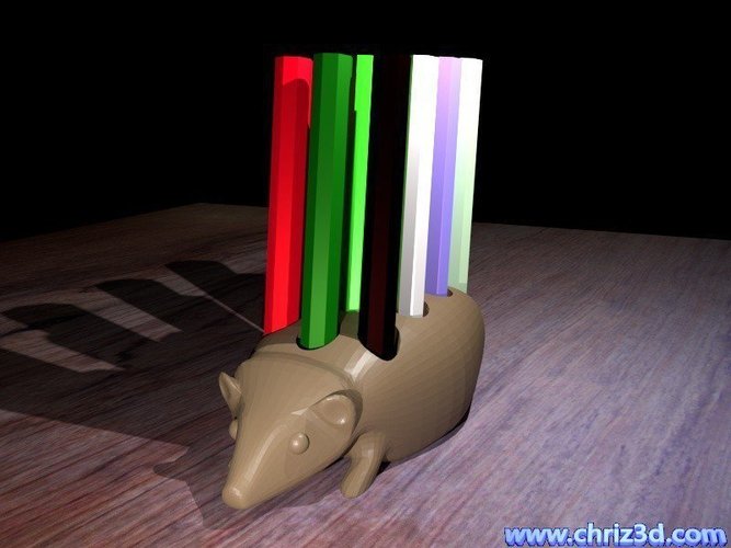 hedgehog pen holder 3D Print 53477
