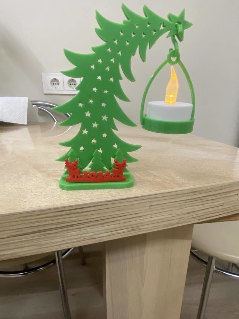 Christmas tree led tea light decoration