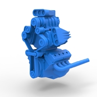 Engine V8 with triple supercharger V4 Scale 1:25 - Thumbnail 2