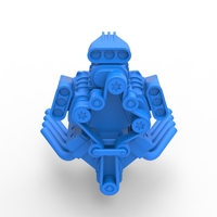 Engine V8 with triple supercharger V4 Scale 1:25 - Thumbnail 5