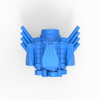 Engine V8 with triple supercharger V4 Scale 1:25 - Thumbnail 6