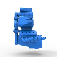 Engine V8 with triple supercharger V4 Scale 1:25 - Thumbnail 7