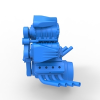 Engine V8 with triple supercharger V4 Scale 1:25 - Thumbnail 8