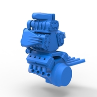 Engine V8 with triple supercharger V4 Scale 1:25 - Thumbnail 9