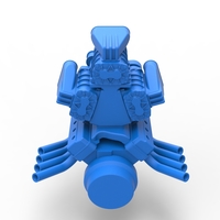Engine V8 with triple supercharger V4 Scale 1:25 - Thumbnail 12