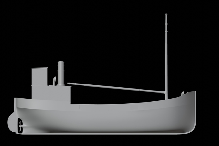 Clyde puffer simple steamboat cargo 3D Print 534970