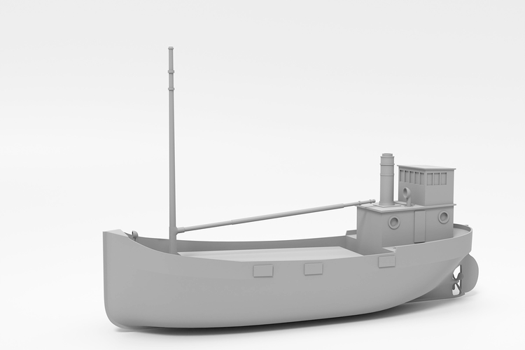 Clyde puffer simple steamboat cargo 3D Print 534975