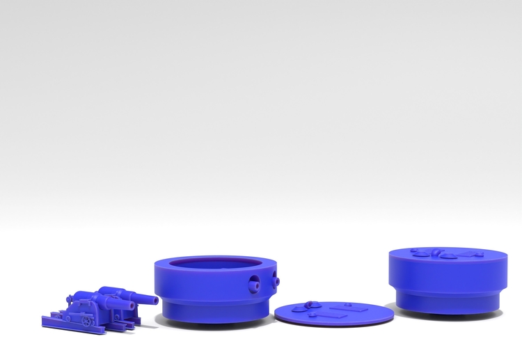 3D Printed Turret Coles system RML gun 10-inch 18-ton by Artur ...