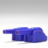 RML 10-inch 18-ton gun simple model - Thumbnail 2