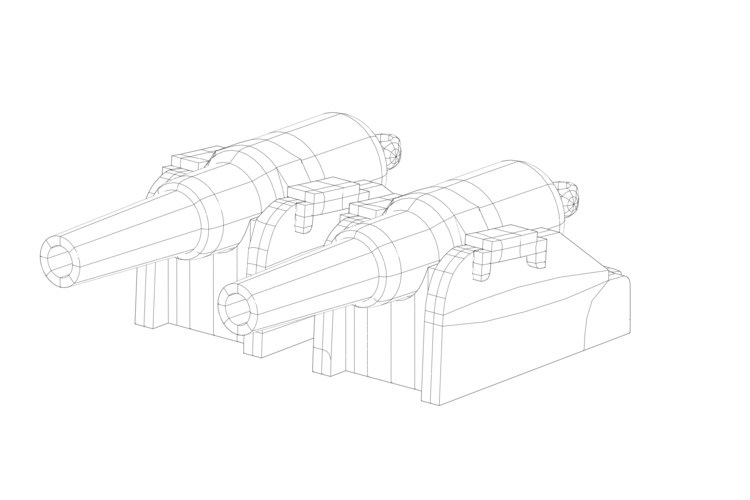 RML 10-inch 18-ton gun simple model 3D Print 534998