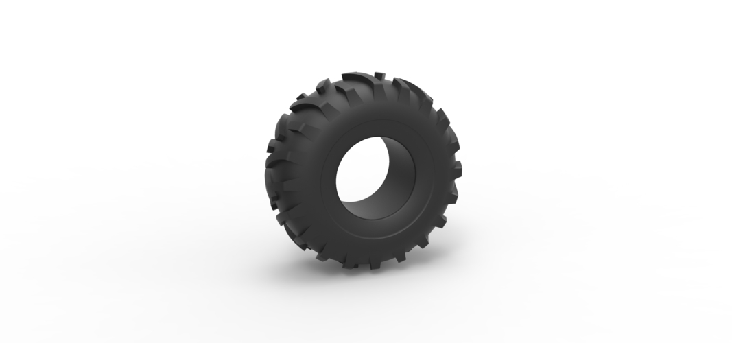 Offroad tire 122 Scale 1:25 3D Print 535047