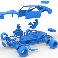 Vintage Asphalt Modified stock car V2 Scale 1:25 - Thumbnail 18