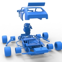 Vintage Asphalt Modified stock car V2 Scale 1:25 - Thumbnail 25