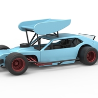 Vintage Asphalt Modified stock car V2 with wing 1:25 - Thumbnail 1