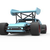 Vintage Asphalt Modified stock car V2 with wing 1:25 - Thumbnail 6